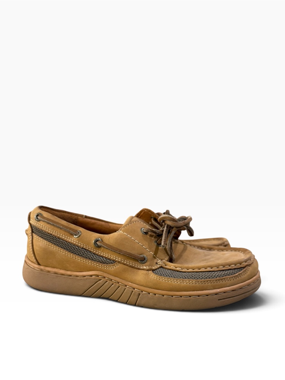 Tommy Bahamas TB-340 Leather Boat Tan Loafers